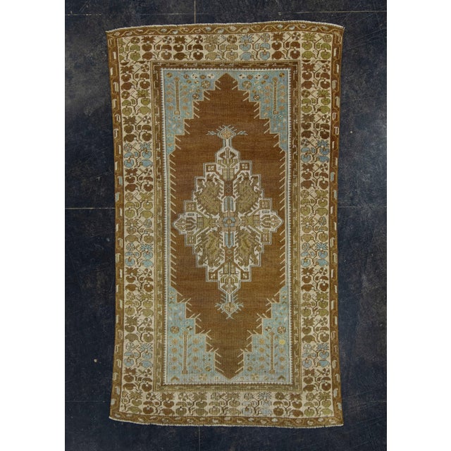Brown Turkish Vintage Anatolian Rug 3'6" x 6'2" #17949 For Sale - Image 8 of 8