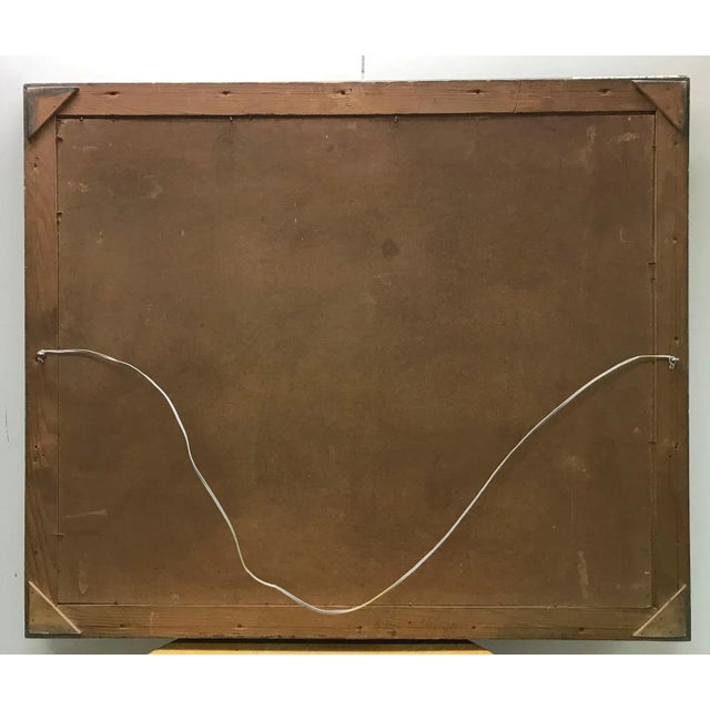 Landscape of a Village with a View of Steeples, Oil on Canvas, 1954 For Sale - Image 8 of 9