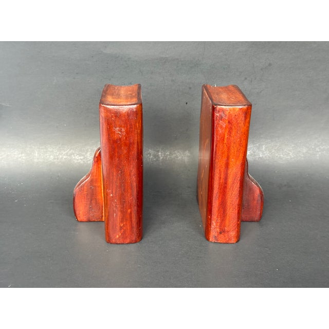 1960s Vintage Handcrafted Wooden Faux Book Bookends, a Pair For Sale - Image 5 of 10