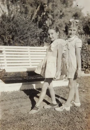Mid Century Two Step Dancing Girls Snapshot