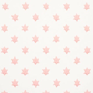 Sample - Schumacher Astral Wallpaper in Pink For Sale