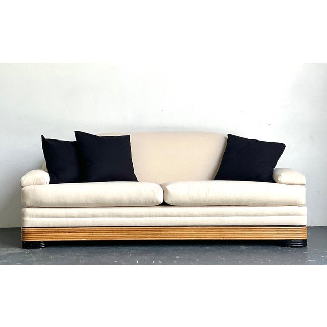 Vintage Stacked Reed Arched Sofa For Sale - Image 17 of 18