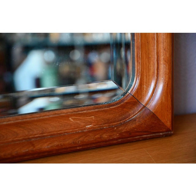 Louis Philippe Mirror in Wood, 1940s For Sale - Image 9 of 11