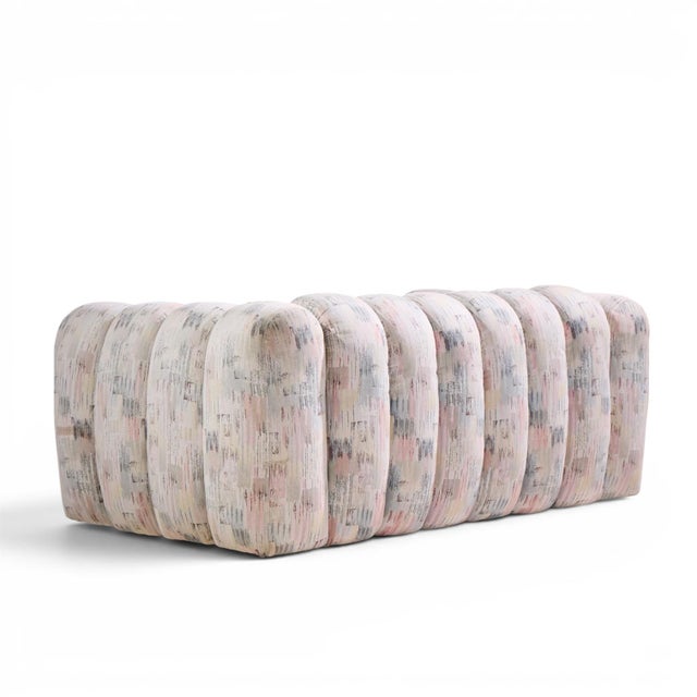 Late 20th Century Jay Spectre Channeled Postmodern Sofa Loveseat For Sale - Image 5 of 10