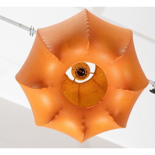 Orange Cocoon Pendant Lamp, 1960s For Sale - Image 4 of 7