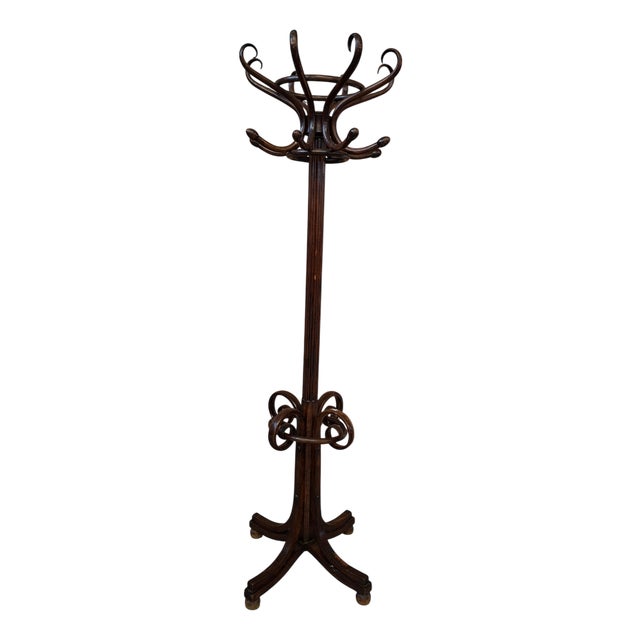 Column Coat Rack in the style of Thonet, 1960s For Sale