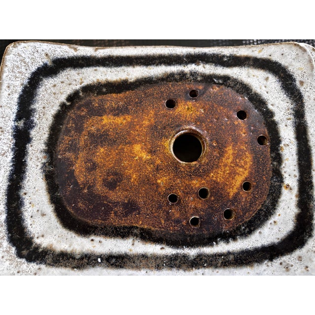 Brown Danish Ceramic Ikebana Vase by Erik Graeser, 1960 For Sale - Image 8 of 10