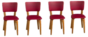 Multiplex Plywood Dining Chairs by Cor Alons for De Boer, 1949, Set of 4