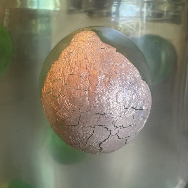 Green Dots Vases with Gold by Colizza, Set of 2 For Sale - Image 7 of 9