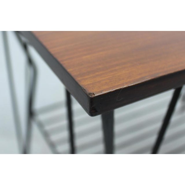 Mid-Century Scandinavian Iron and Teak Coffee Table, 1960s For Sale - Image 14 of 16