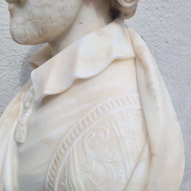 Shakespeare, White Bust, 1800s, Marble For Sale - Image 11 of 18