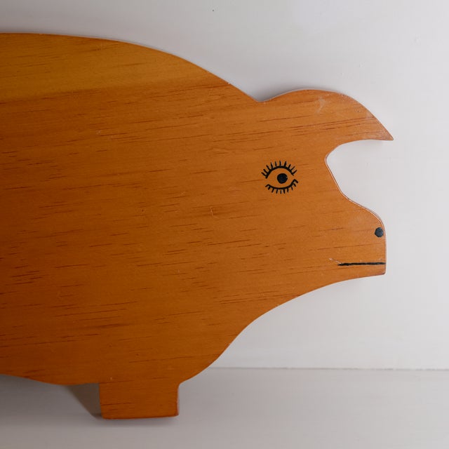 1970s Pig Cutting Board American Folk Art For Sale - Image 4 of 6