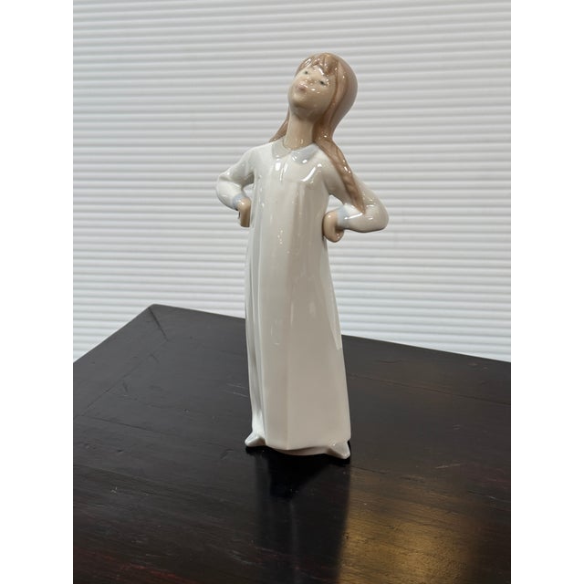 Fulgencio García for Lladró Girl Stretching Porcelain Figurine, Signed For Sale - Image 11 of 12