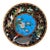 Meiji Japanese Cloisonne Enamel Charger With Crab, Fish, and Marine Life in Net For Sale