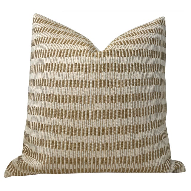 ⭐️ Ships Within 2 Days On the Front: Baja Woven Fabric On the Back: Natural Ivory Linen Fabric All pillow covers are sewn...