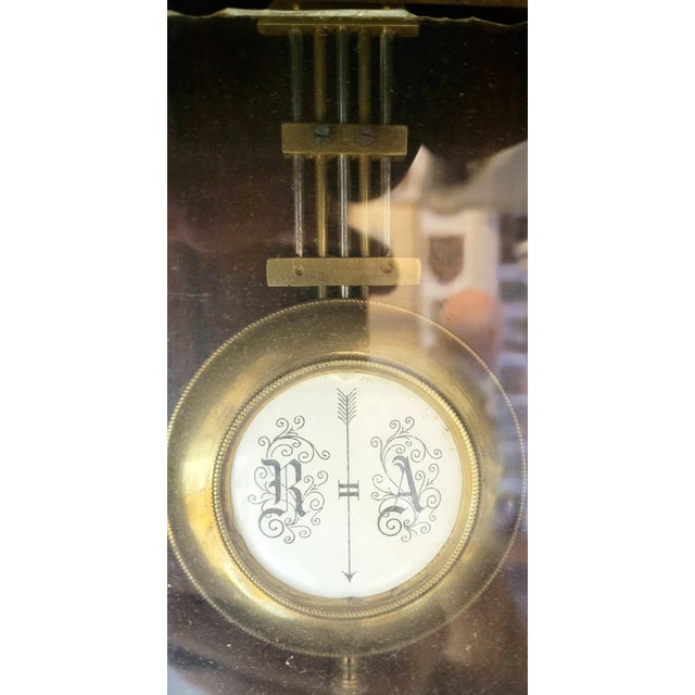 Antique Junghans German Regulator Wall Clock with Pendulum, 1890 For Sale - Image 12 of 15