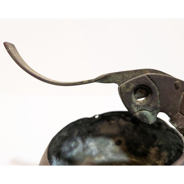 Early 20th Century Antique Arts & Crafts Copper Figural Grasshopper Cigar Cutter Ashtray 1900-1915 For Sale - Image 5 of 9
