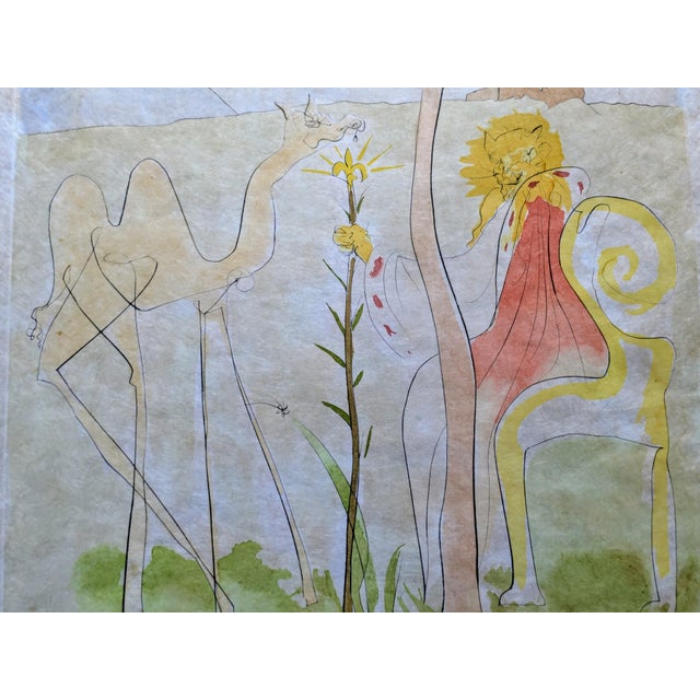 Salvador Dalí­, La Cour Du Lion (The Court of the Lion), 1974, Original Hand-Signed Color Engraving For Sale - Image 7 of 14