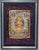 Antique Early 19th Century or Late 18th century Tibetan Manjushri Thangka – Bodhisattva of Wisdom in Custom Silver Gilt...