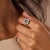 This elegant vintage sapphire and diamond ring is a timeless 1990’s design, centered by an oval cut sapphire weighing...