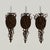 Chic group of three faux coral sconces crafted in bronze in a stylized sculptural form ,labeled on the backs Dana Creath...
