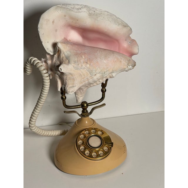 Antique Telephone With Conch Sea Shell For Sale - Image 4 of 4