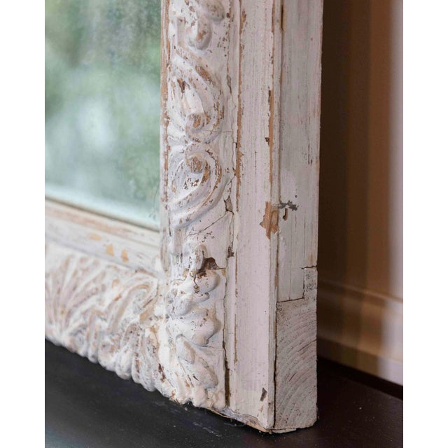 Wood French 19th Century Louis XIV Style Carved Wood and Stucco Mirror For Sale - Image 7 of 9