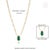 Luxury 3.82ct Pear Cut Emerald & Natural Diamond Paperclip Chain Necklace in 14k Gold For Sale - Image 12 of 16