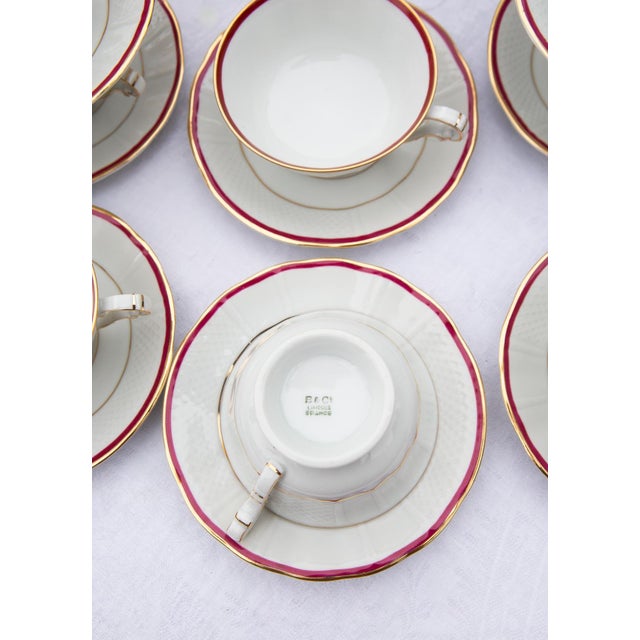 Bernardaud Limoges Porcelain Tea Set for Eight People, 1940s, Set of 21 For Sale - Image 6 of 7