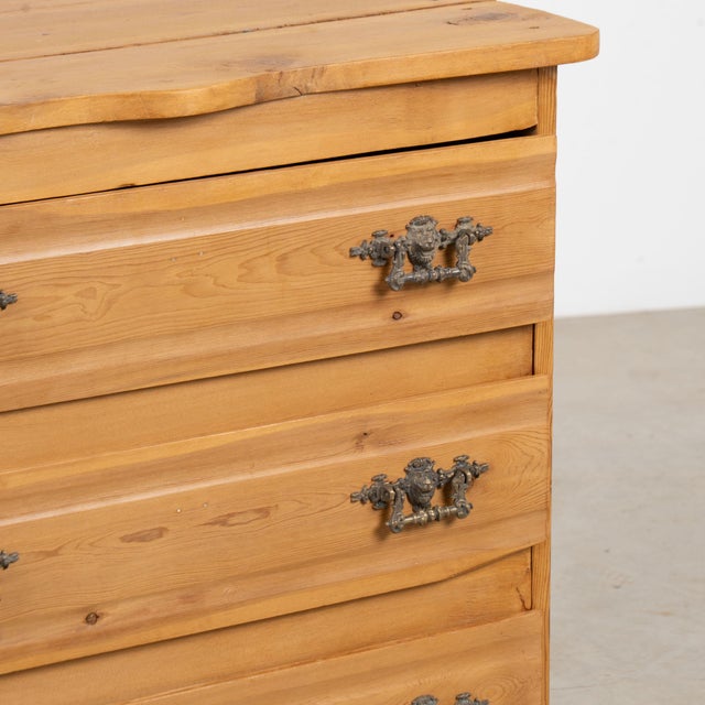20th Century Danish Small Pine Chest of Three Drawers Nightstand For Sale - Image 9 of 14