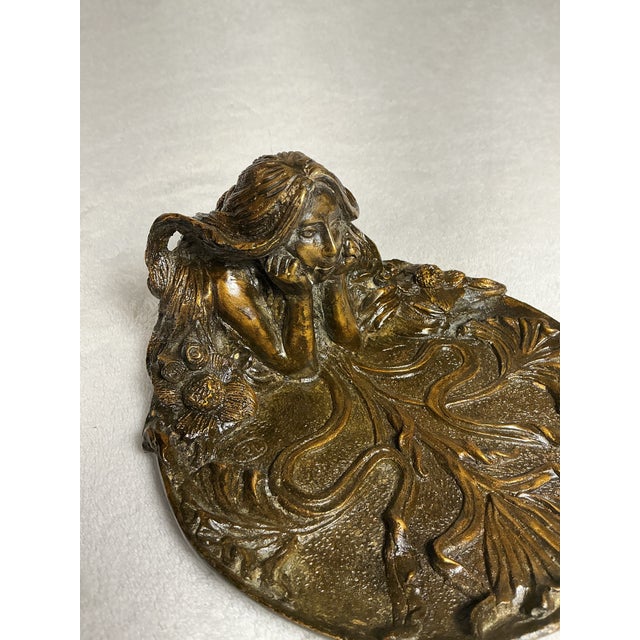 Bronze Art Nouveau Bronze Vide-Poche Trinket Tray, Marked R L , Circa 1860 - 1912 For Sale - Image 8 of 12