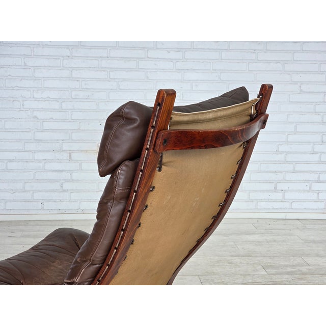 Norwegian Siesta Lounge Chair in Leather by Ingmar Relling for Westnofa, 1970s For Sale - Image 18 of 18