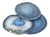 Blue Agate Coasters- Set of 3 For Sale