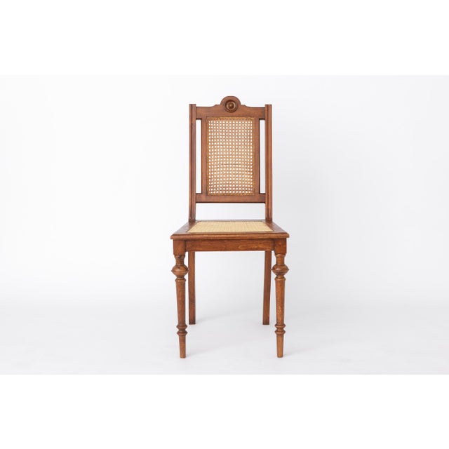 Antique Beechwood Chair with Cane Seat and Back, 1930s-1950s For Sale - Image 9 of 9