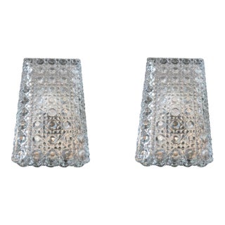 20th Century Rectangular Crystal Sconces, a Pair For Sale