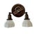 This double wall sconce is perfect over a mirror in a powder room, guest bathroom or even over his and hers in a master...
