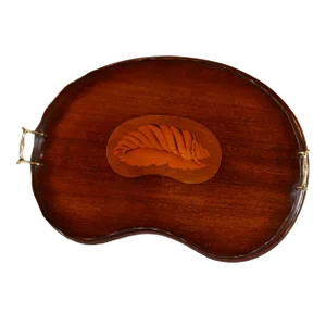 19th Century English Mahogany Inlaid Tray