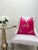 Textile Fuchsia Embroidered Cheetah Throw Pillow With Feather Down Insert For Sale - Image 7 of 9