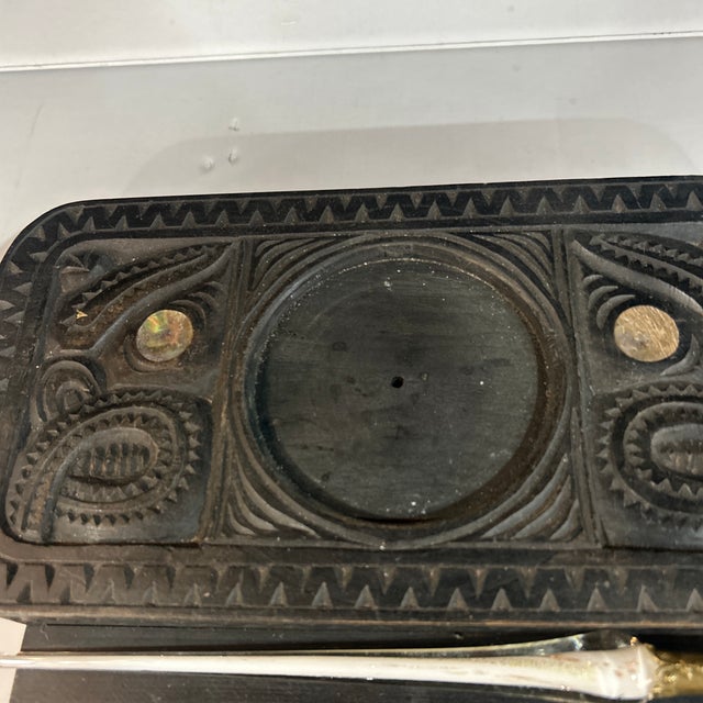 Antique Inlaid Inkwell For Sale - Image 9 of 9