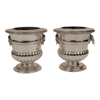 English George III Old Sheffield Plated Wine Coolers circa 1790 - A Pair For Sale