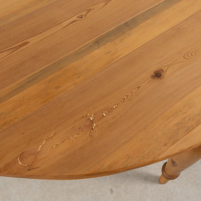 Pair of 19th Century Swedish Pine Demilune Console Tables For Sale - Image 6 of 17