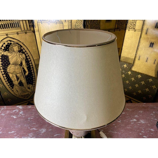 Pineapple Lamp in Stone and Brass For Sale - Image 3 of 5