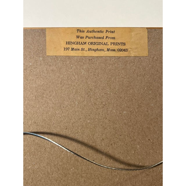 Printmaking Materials 19th-Century Princeton University Hand-Colored Lithograph, Restored For Sale - Image 7 of 8
