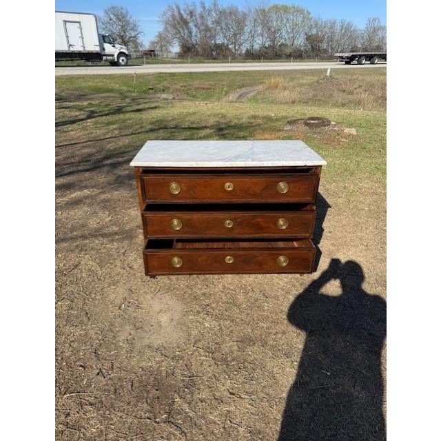 18th Century Louis XVI Carrara Marble Top Chest of Drawer / Commodes For Sale - Image 17 of 18