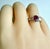 Metal Platinum Gia Certified 2.09 Carat Ruby and Diamond Cocktail Ring, Size 5 For Sale - Image 7 of 8
