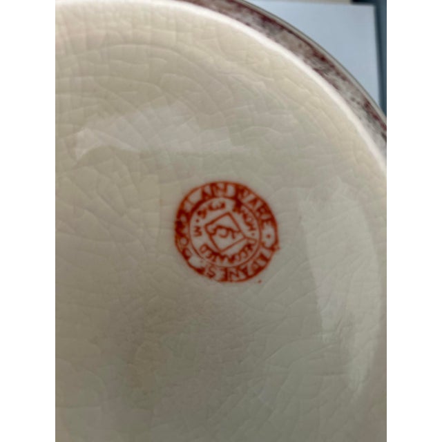 Vintage Ming Dynasty Porcelain Ginger Jar W/Dragon & Wood Base For Sale - Image 12 of 14