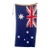 Vintage Australia Flag of Sewn Wool With Appliqué Stars For Sale