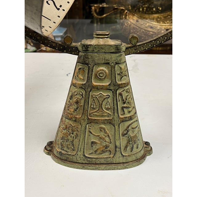 Bronze Armillary With Verdigris Patina Depicting Signs of the Zodiac For Sale - Image 9 of 13