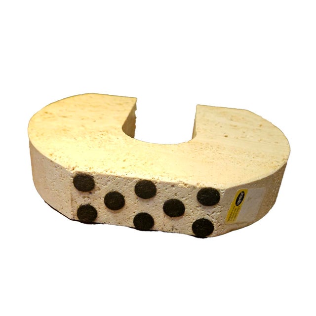 1970s Fratelli Mannelli for Raymor Travertine U-Form Candlestick, Italy 1970s For Sale - Image 5 of 5