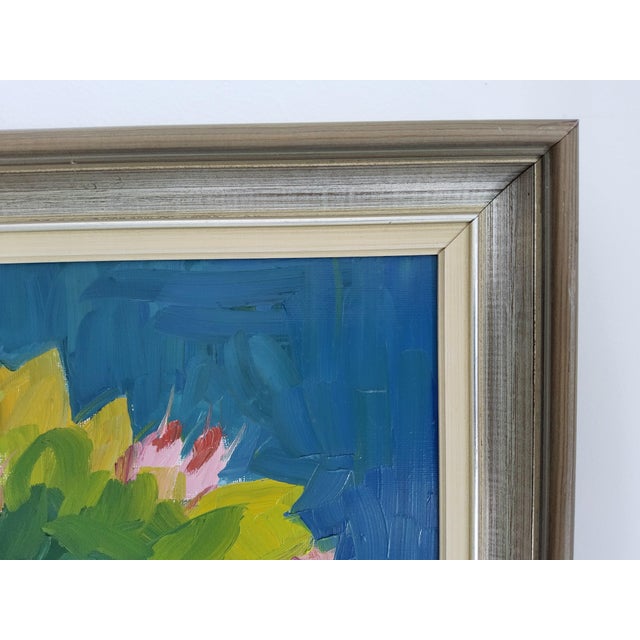 Expressionist Mid Century Still Life Oil Painting by Swedish Artist Waldemar Berg For Sale - Image 10 of 18